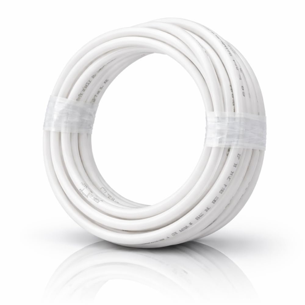 Ro pipe 10 Meters length, Ro tubing 1/4 size, ro pipe 1/4 size with 2 jointers and teflon tape, White